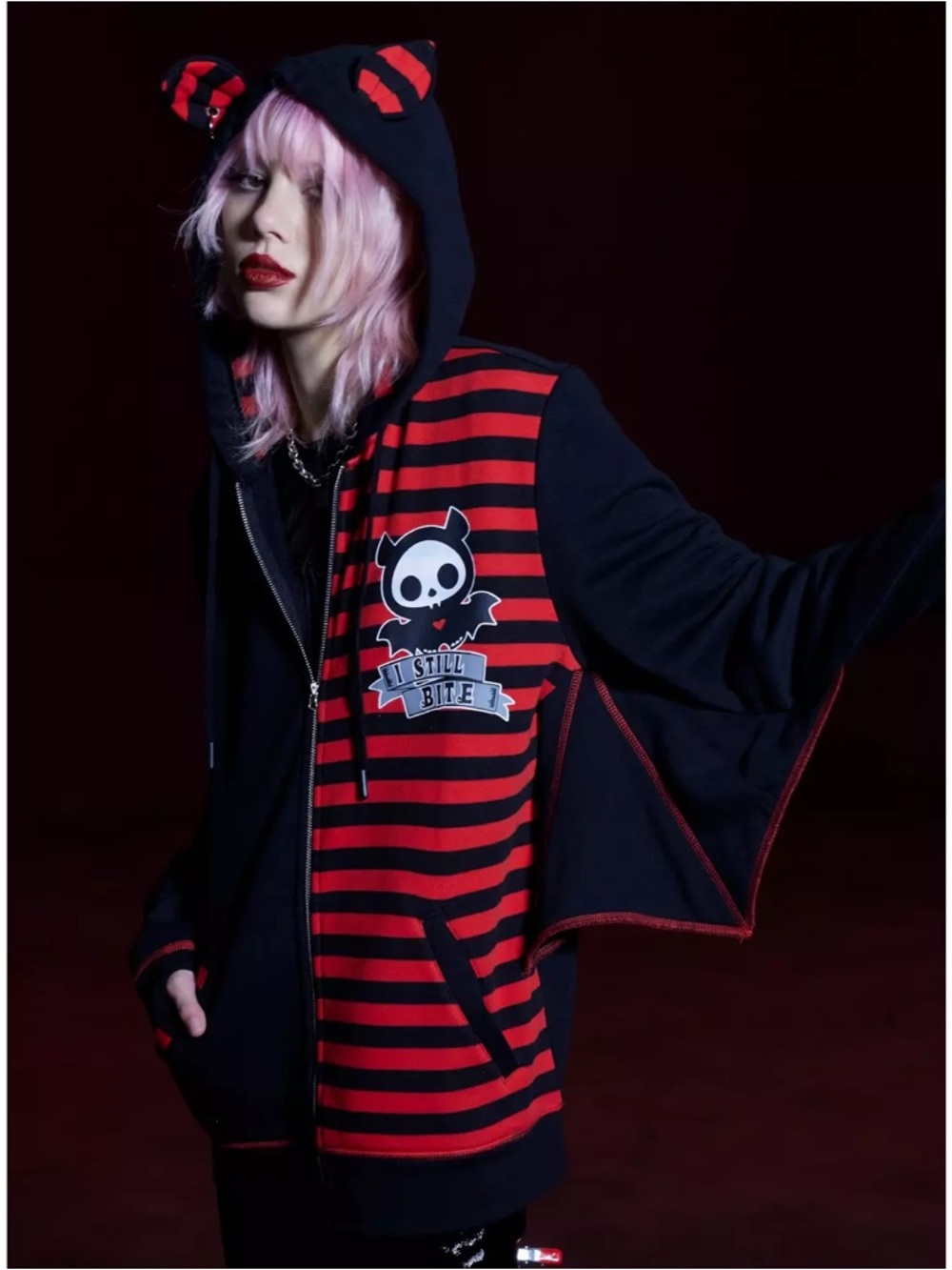 Skelanimals Diego Stripe Split Hoodie
